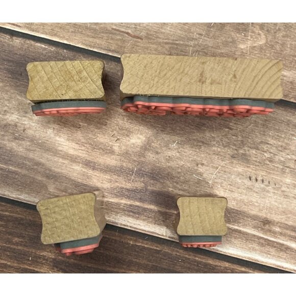 HTF STUDIO G LOT OF 4 HOLIDAY THEMED RUBBER STAMP BY ALISON WONG SANTA SNOWFLAKE - Picture 5 of 6